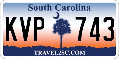 SC license plate KVP743