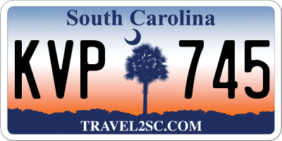 SC license plate KVP745
