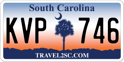 SC license plate KVP746