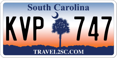 SC license plate KVP747