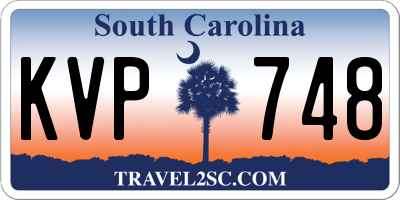 SC license plate KVP748