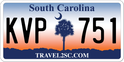 SC license plate KVP751