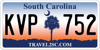 SC license plate KVP752