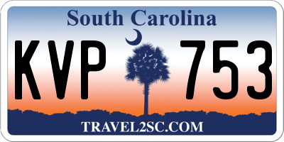 SC license plate KVP753