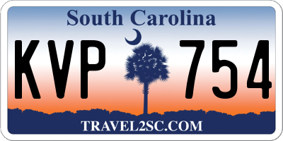 SC license plate KVP754
