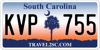 SC license plate KVP755