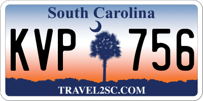 SC license plate KVP756