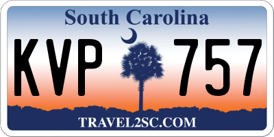 SC license plate KVP757