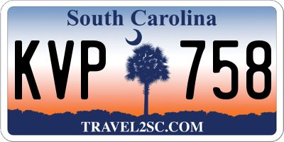 SC license plate KVP758