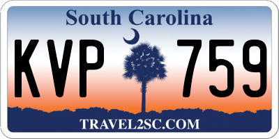SC license plate KVP759