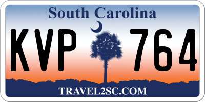 SC license plate KVP764