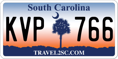 SC license plate KVP766