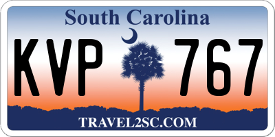 SC license plate KVP767