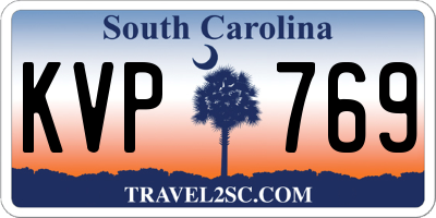 SC license plate KVP769