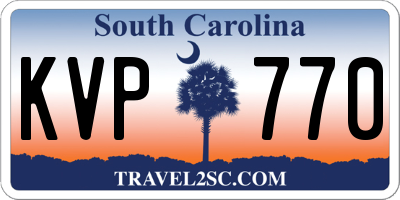 SC license plate KVP770