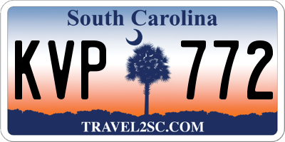 SC license plate KVP772