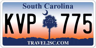SC license plate KVP775