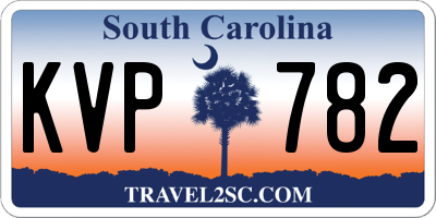 SC license plate KVP782