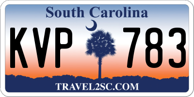 SC license plate KVP783