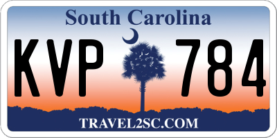 SC license plate KVP784