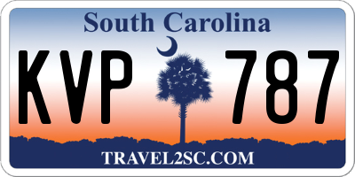 SC license plate KVP787
