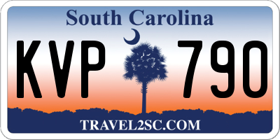 SC license plate KVP790