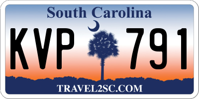 SC license plate KVP791