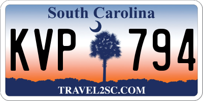 SC license plate KVP794