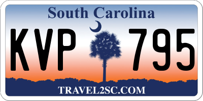SC license plate KVP795