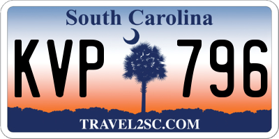 SC license plate KVP796