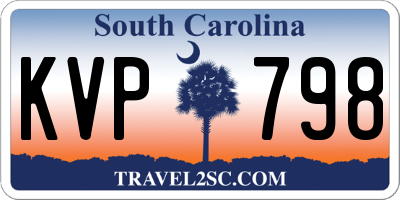 SC license plate KVP798