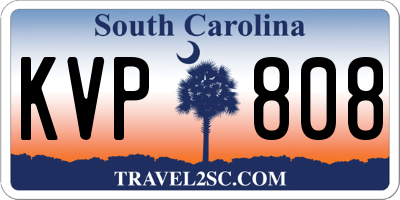 SC license plate KVP808