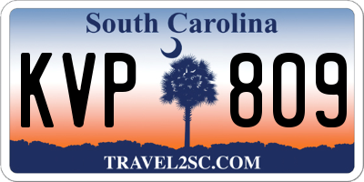 SC license plate KVP809