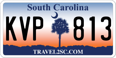 SC license plate KVP813