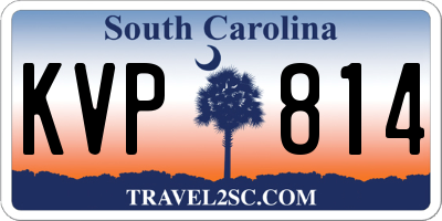 SC license plate KVP814
