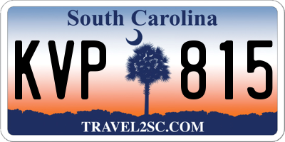 SC license plate KVP815