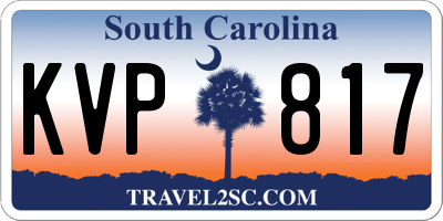 SC license plate KVP817
