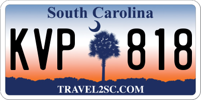 SC license plate KVP818