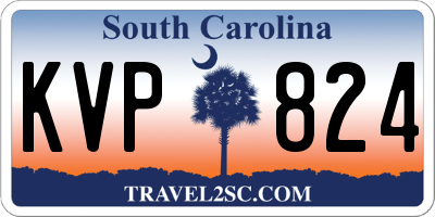 SC license plate KVP824