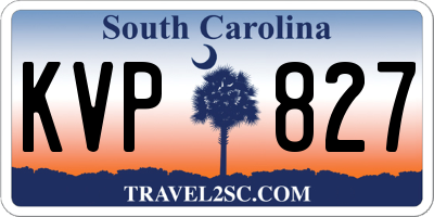 SC license plate KVP827