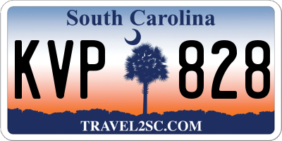 SC license plate KVP828