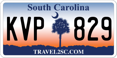 SC license plate KVP829