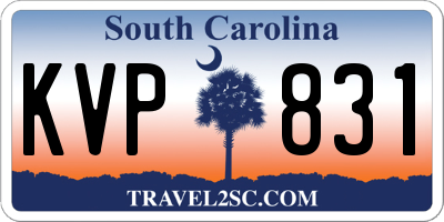 SC license plate KVP831