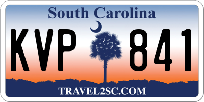 SC license plate KVP841
