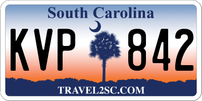 SC license plate KVP842