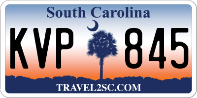 SC license plate KVP845