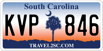 SC license plate KVP846