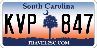 SC license plate KVP847