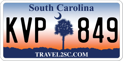 SC license plate KVP849