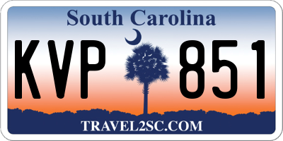 SC license plate KVP851